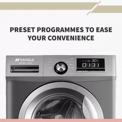 Sansui 7 kg Steam Wash Fully Automatic Front Load Washing Machine with In-built Heater Grey  (JSX70FFL-2022C) (OPEN BOX) Sansui 7 kg Steam Wash Fully Automatic Front Load Washing Machine with In-built Heater Grey  (JSX70FFL-2022C) (OPEN BOX)